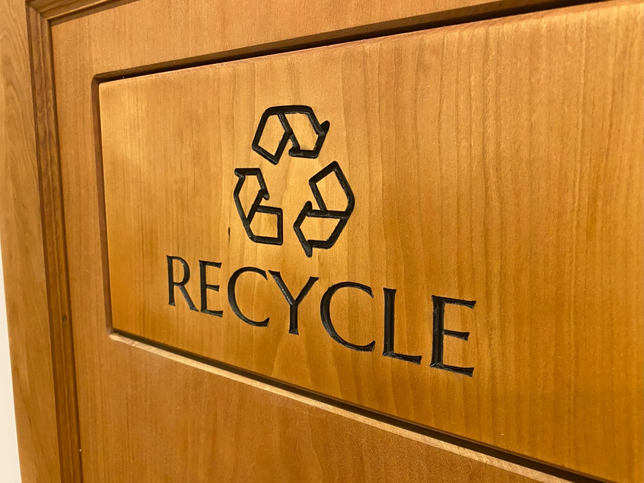 Built-in trash & recycling cabinet