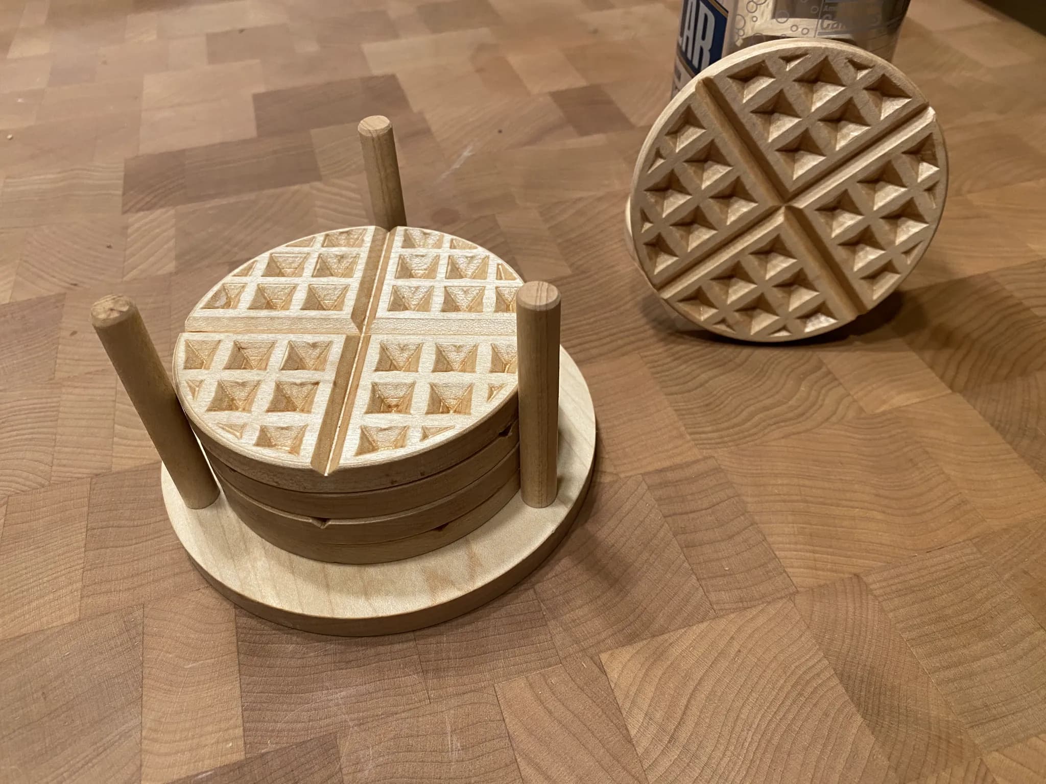 Waffle coasters