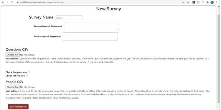 Figure 9. Generating new Surveys