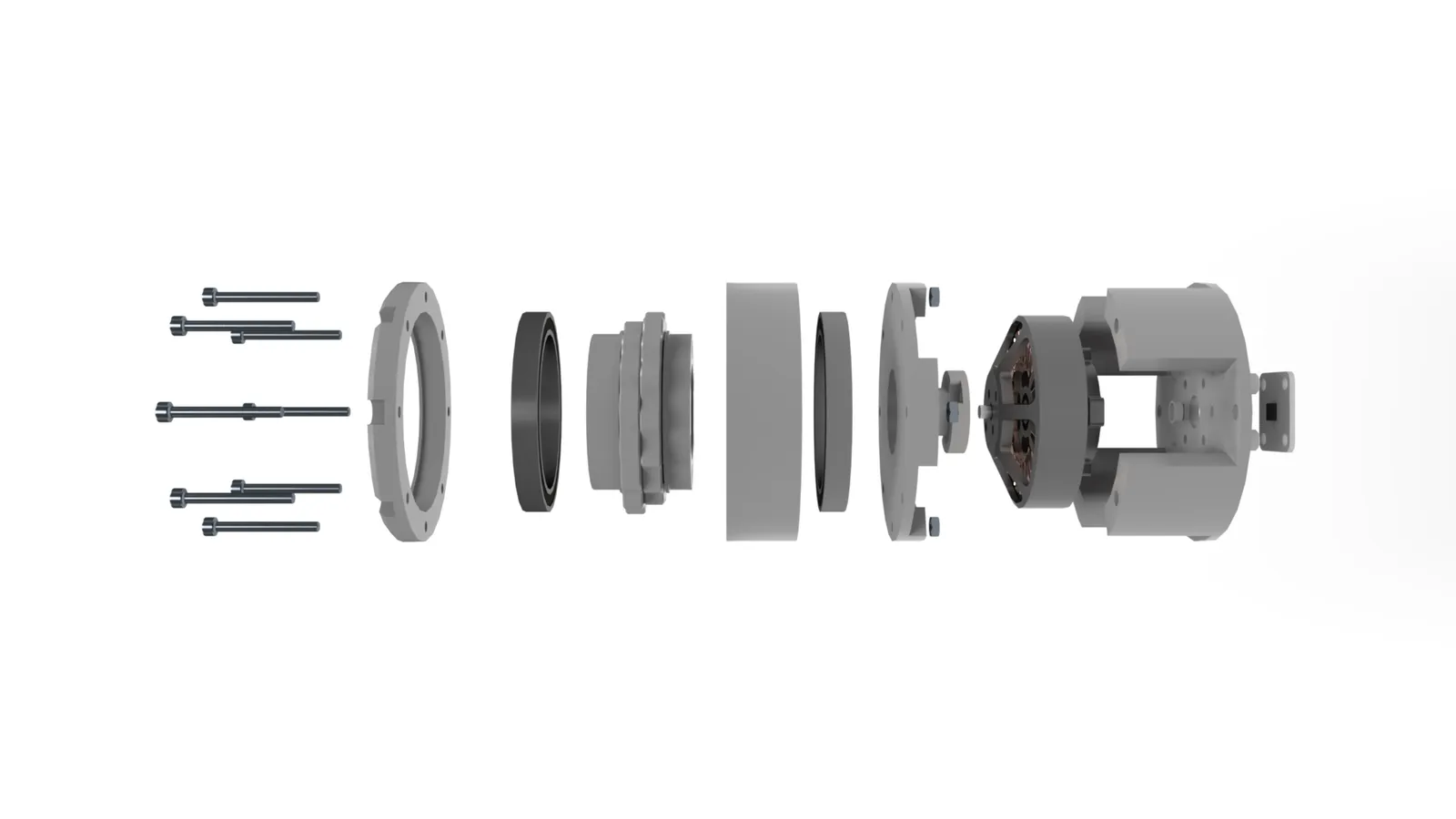 Exploded view of the actuator.
